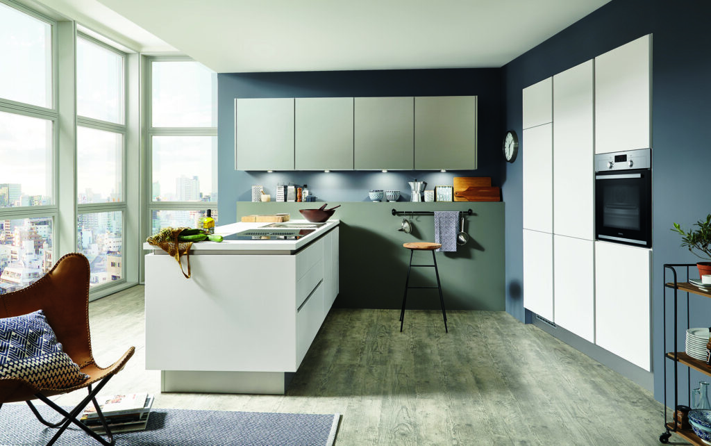 Nobilia Modern Matt U Shaped Handleless Kitchen 2021 1 | Kitchen Warehouse Winchester