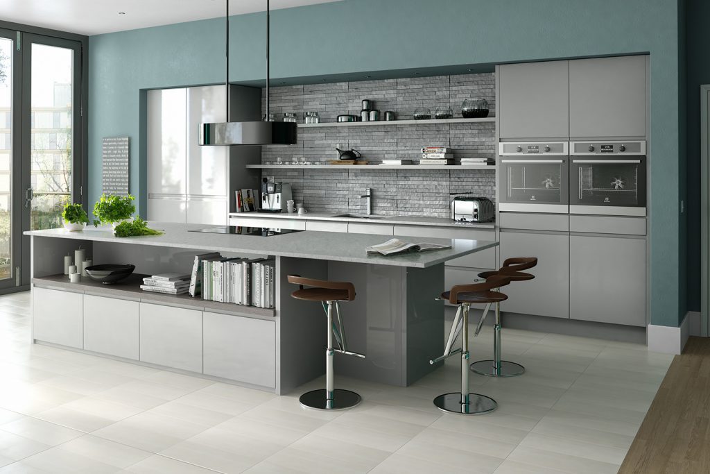 In Line Gloss Grey 1 | Net Kitchens, Walthamstow