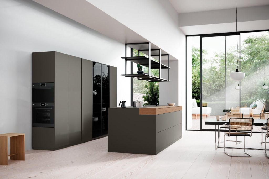 Rotpunkt Clay Dark Handleless Kitchen | Net Kitchens, Walthamstow