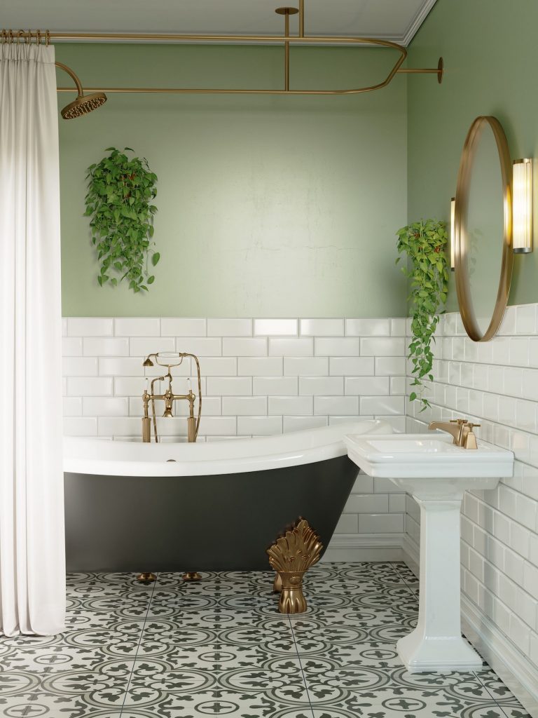 Half Height Tiling | Total Bathrooms, Bath