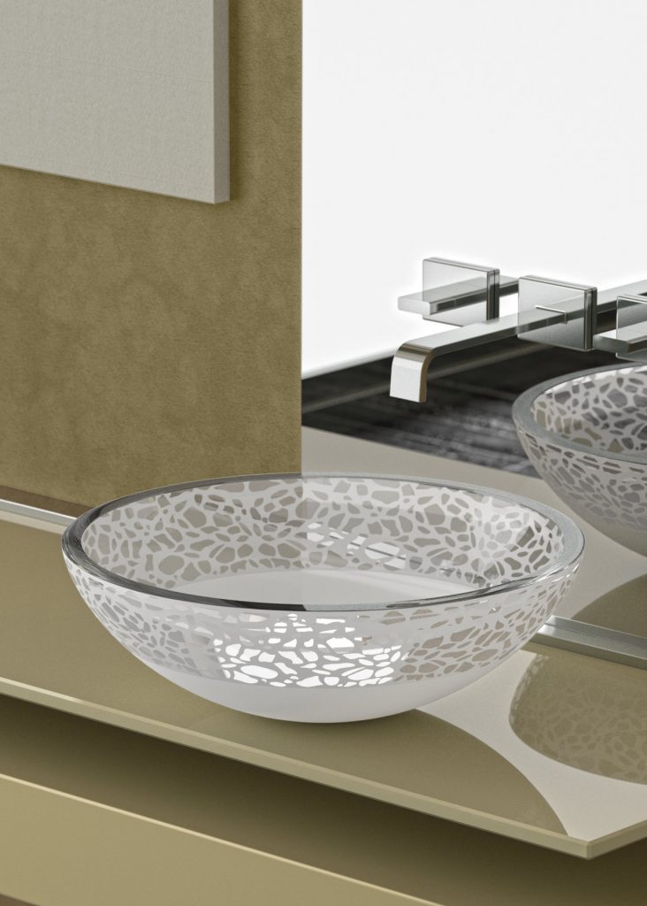 Flare Bianco Trasp Texture | Total Bathrooms, Bath