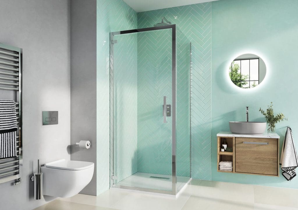 Infinity 8 Hinged Door With Side Panel | Total Bathrooms, Bath