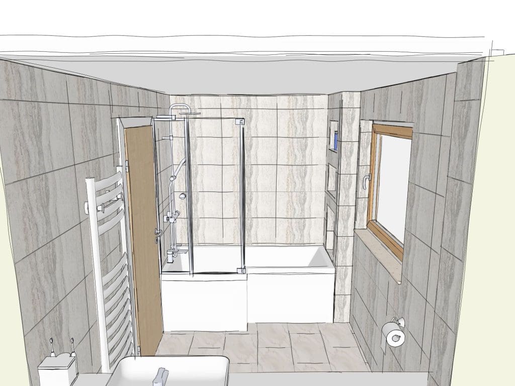Marvell Ba2 2Bx Concept 4 Side Sketch 2 | Total Bathrooms, Bath