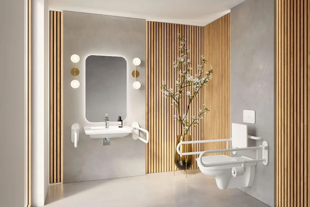 Accessible Bathroom With Woodelements | Total Bathrooms, Bath