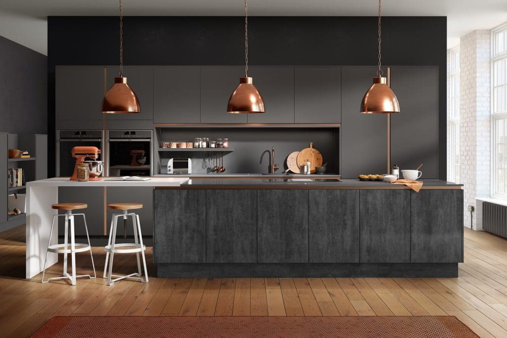 Inset Linear Lustre Metallic Chic Dusk Grey And Chic Graphite | Culina, Merton Park