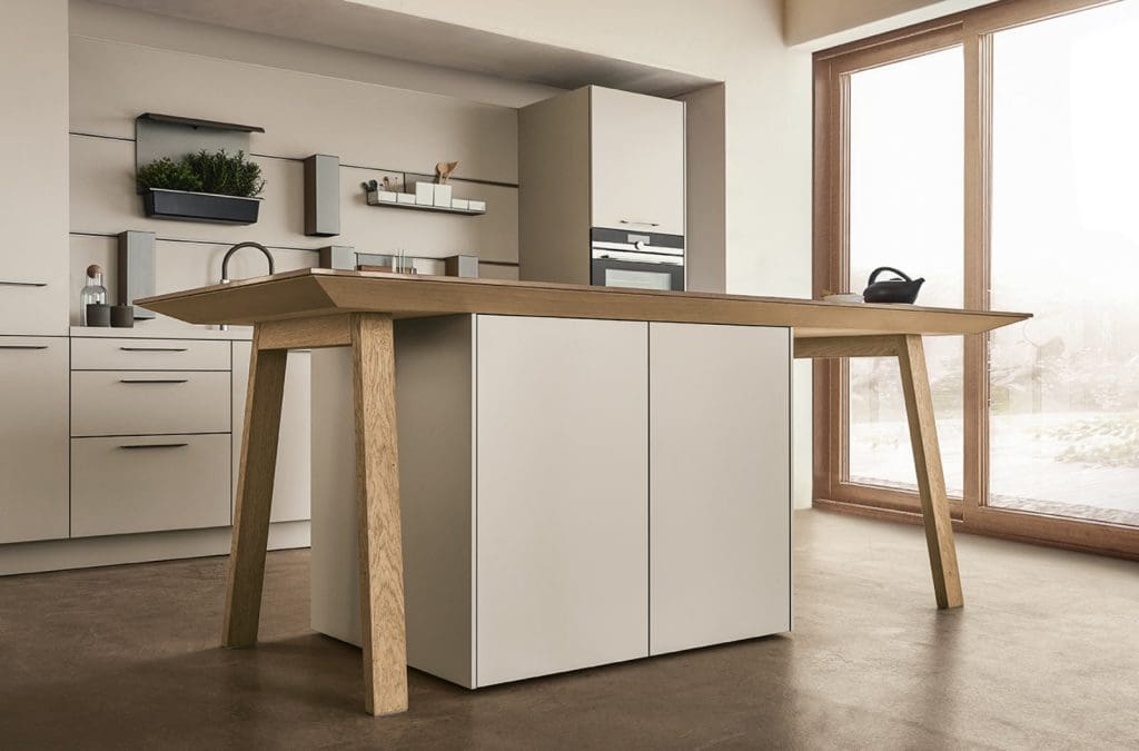 Next125 Matt Cashmere Kitchen With Island | Lead Wolf, Gotham