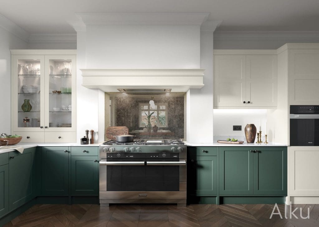 Alku Two Tone Shaker Kitchen | 3 Rooms Design, Congleton