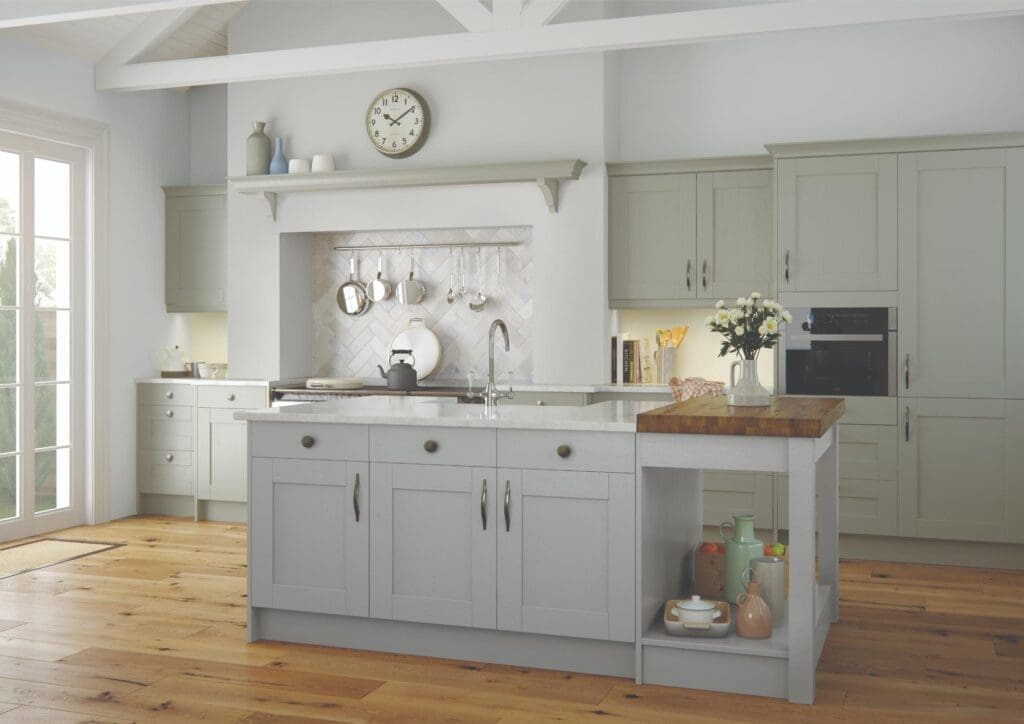 Clarkwell Sage Light Grey | Eden Kitchens and Bathrooms, Northamptonshire
