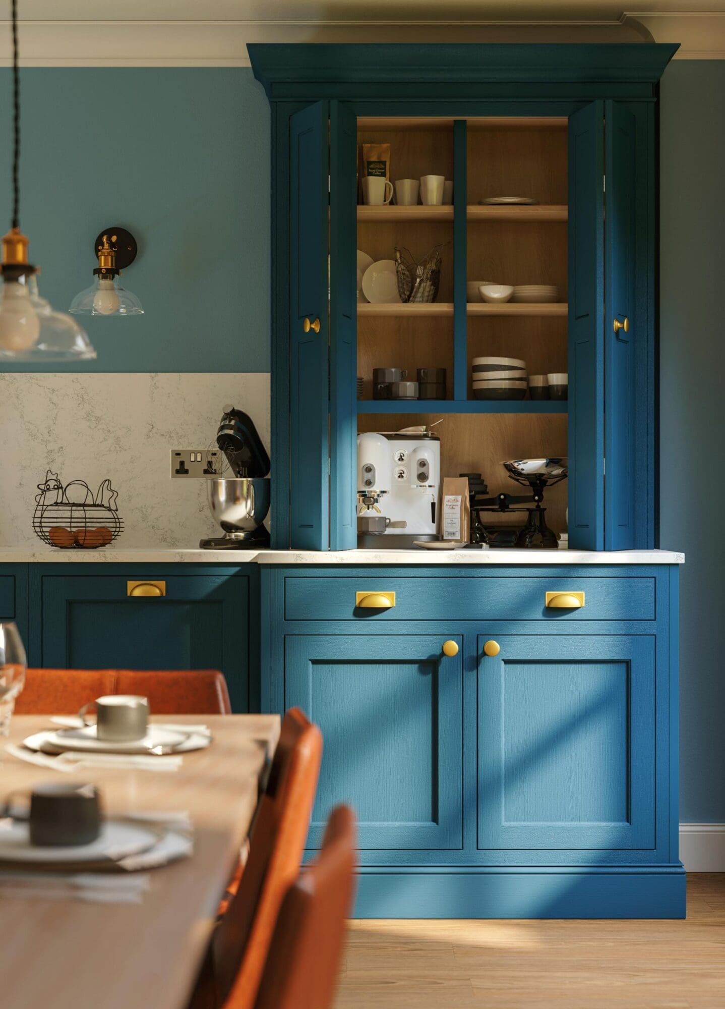 Durham 1000Mm Dresser Sapphire Door Open | Eden Kitchens and Bathrooms, Northamptonshire