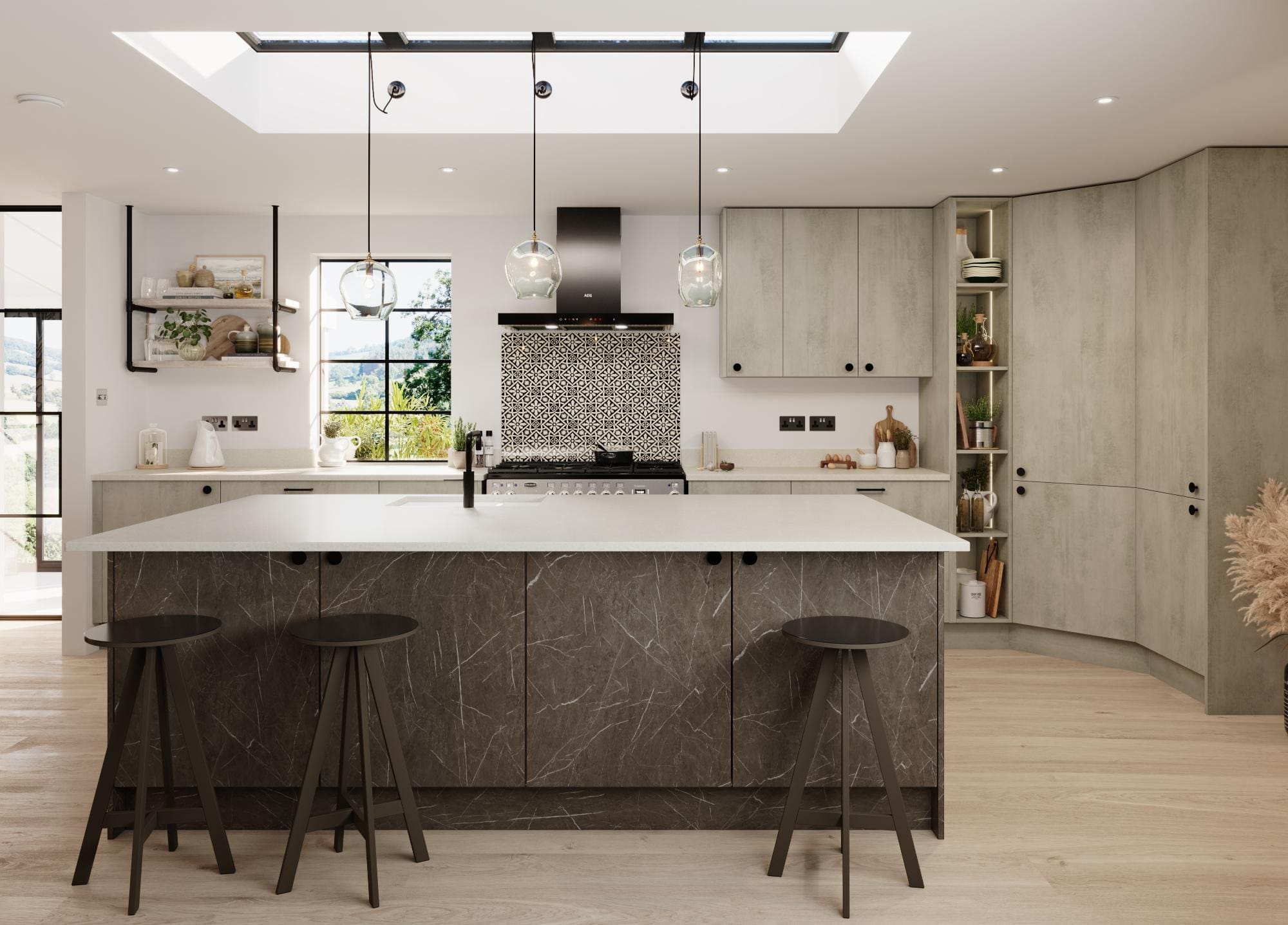 Eterna Ossido Grigio Patagonia Marble | Eden Kitchens and Bathrooms, Northamptonshire