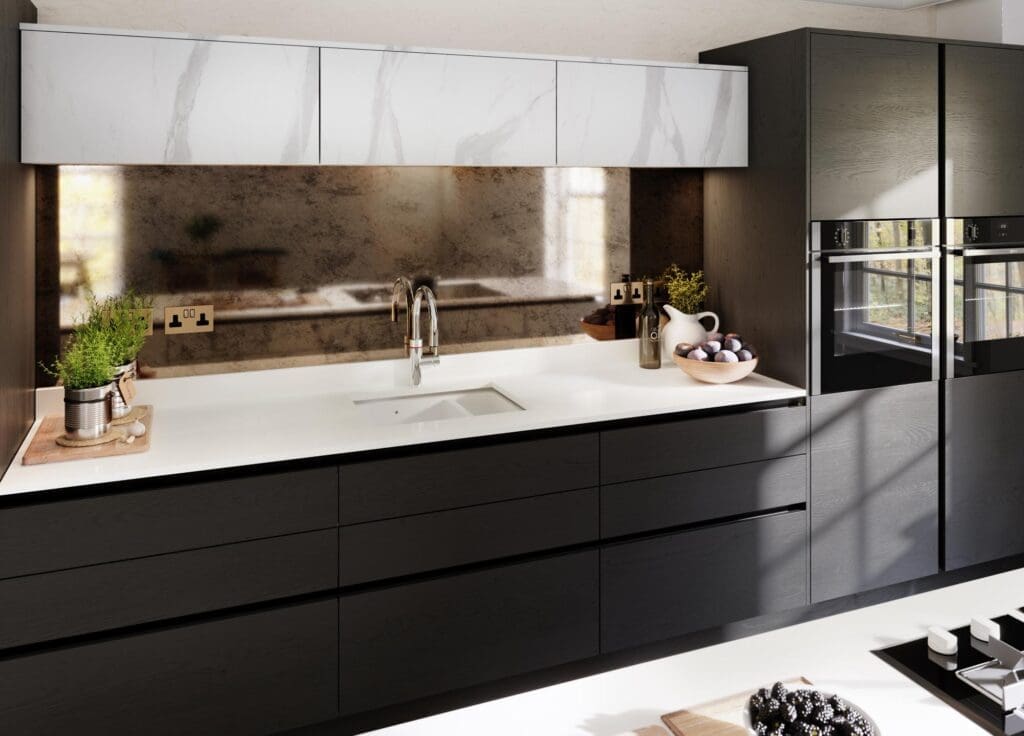 Form Eterna Venato Marble Strato Soft Black | Eden Kitchens and Bathrooms, Northamptonshire