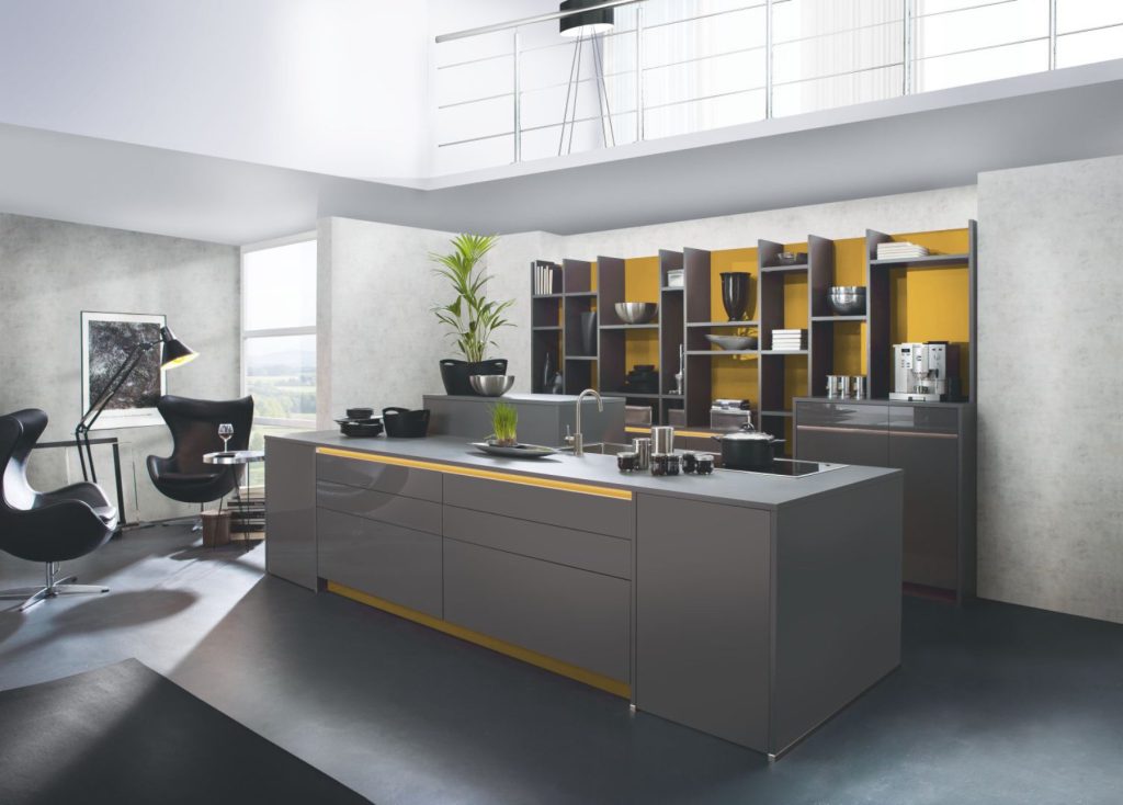 Bauformat Grey Gloss Handleless Kitchen | Torben Schmid Kitchens, Truro