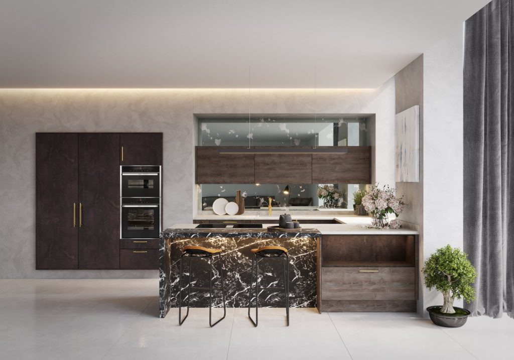 Daval Modern Ceramic Wood Kitchen | Eat Soak Sleep, Rugby