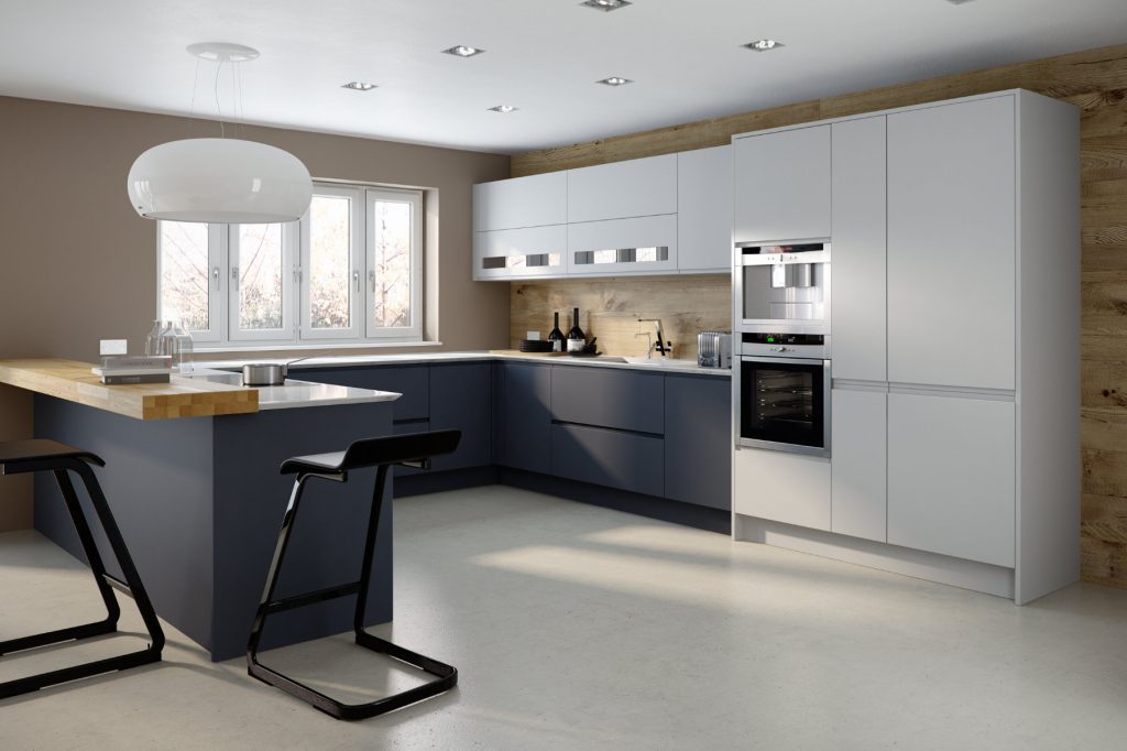 Daval Modern Matt U Shaped Kitchen | Eat Soak Sleep, Rugby