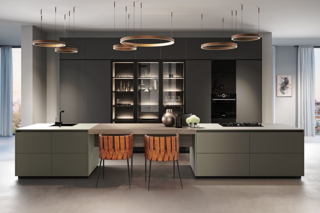 Rotpunkt Matt Handleless Kitchen With Island 1 | Eat Soak Sleep, Rugby