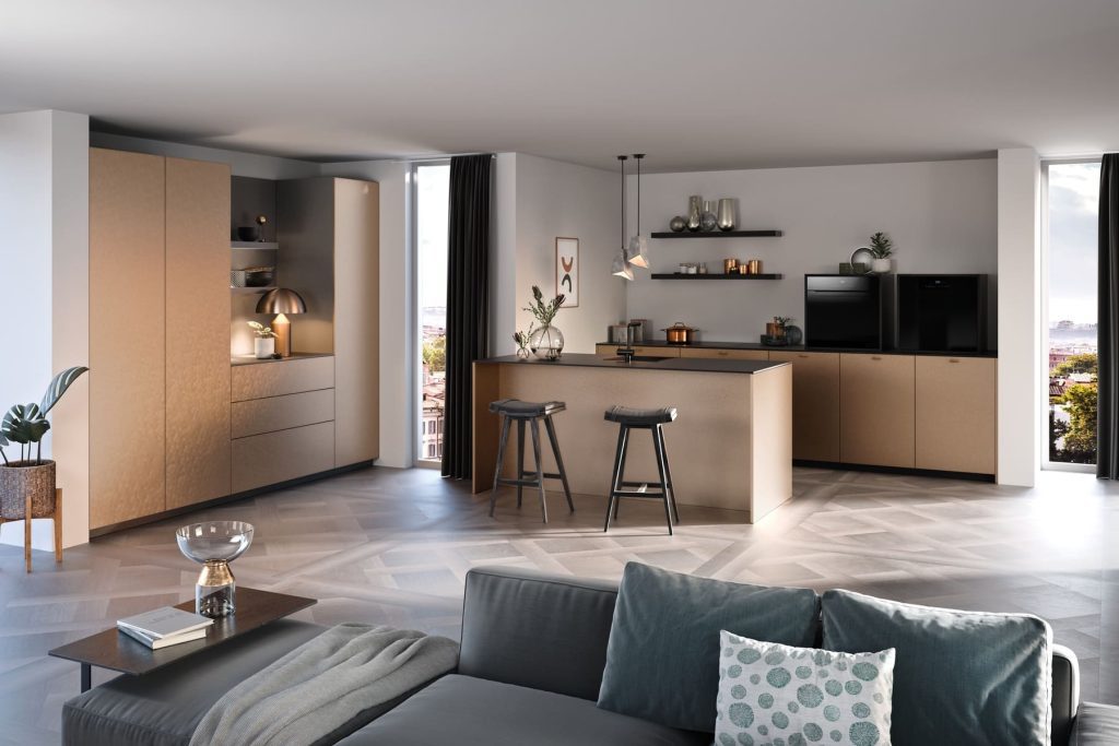 Rotpunkt Metallic Kitchen With Island 2 | Eat Soak Sleep, Rugby