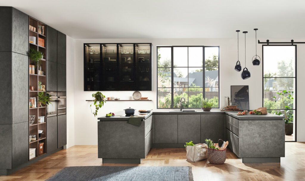 Nobilia Handleless Concrete Kitchen | Kutchenhaus, Sevenoaks