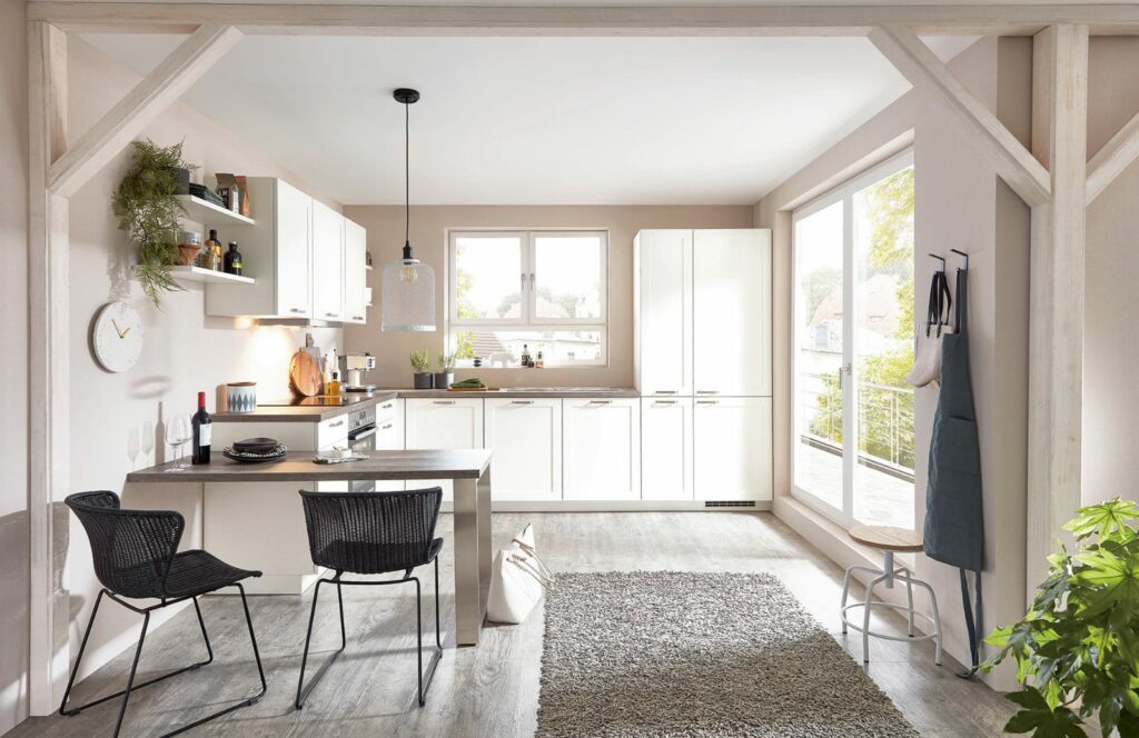 Nobilia Matt White Shaker U Shaped Kitchen 2021 2 | Kutchenhaus, Sevenoaks
