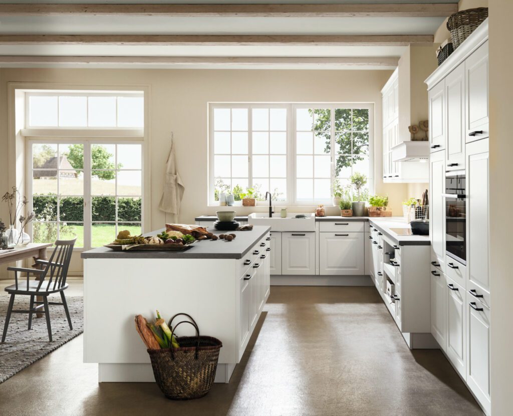 Nobilia White Shaker Kitchen With Island 1 | Kutchenhaus, Sevenoaks