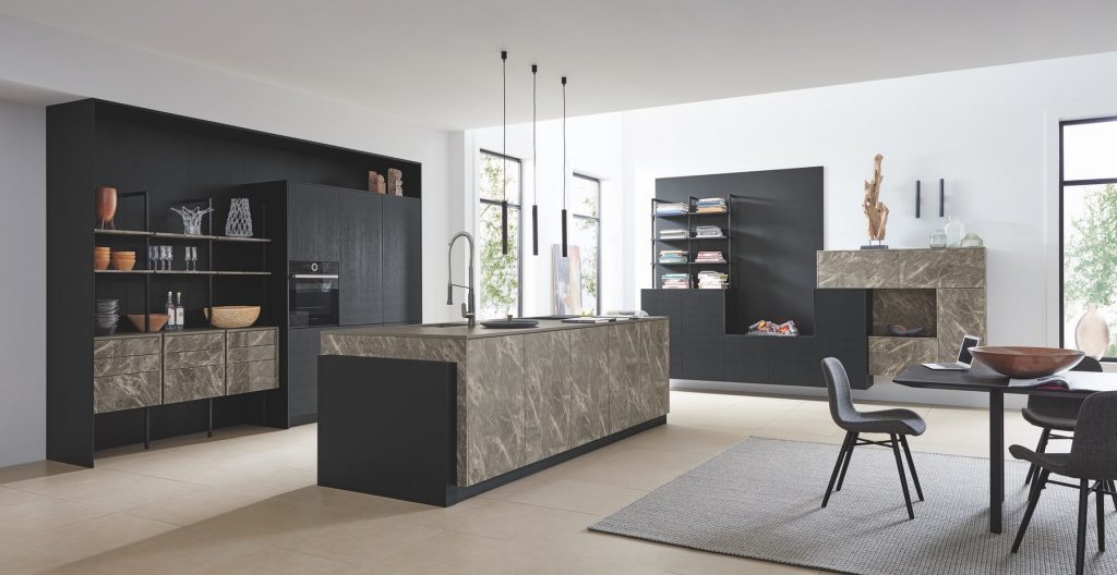 Ballerina Ceramic Open Plan Kitchen With Island | Jigzaw Interiors, Stockwell