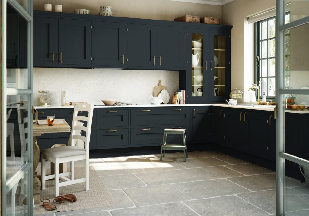 Manor Interiors Navy Shaker Kitchen 2 | Jaystone Kitchens, Oldham