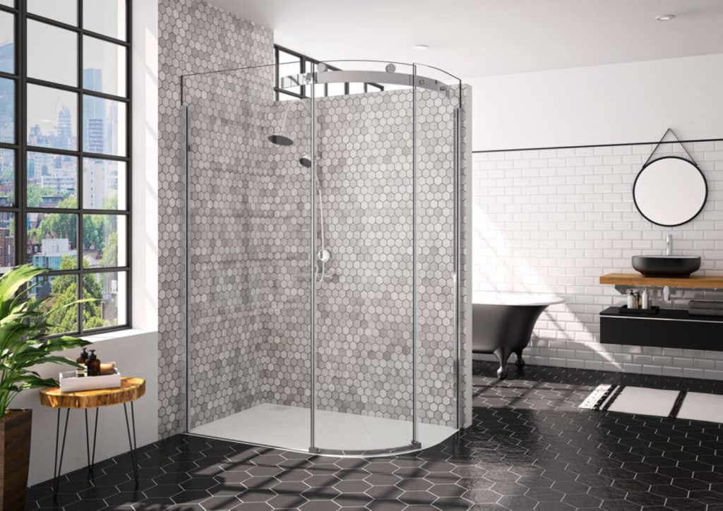 10 Series 1 Door Offset Quadrant 1400X800 Lr | Bowman Bathrooms, Essex