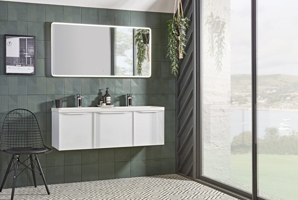Frame 1200 Gloss White Wide Lifestyle | House to Home, Suffolk