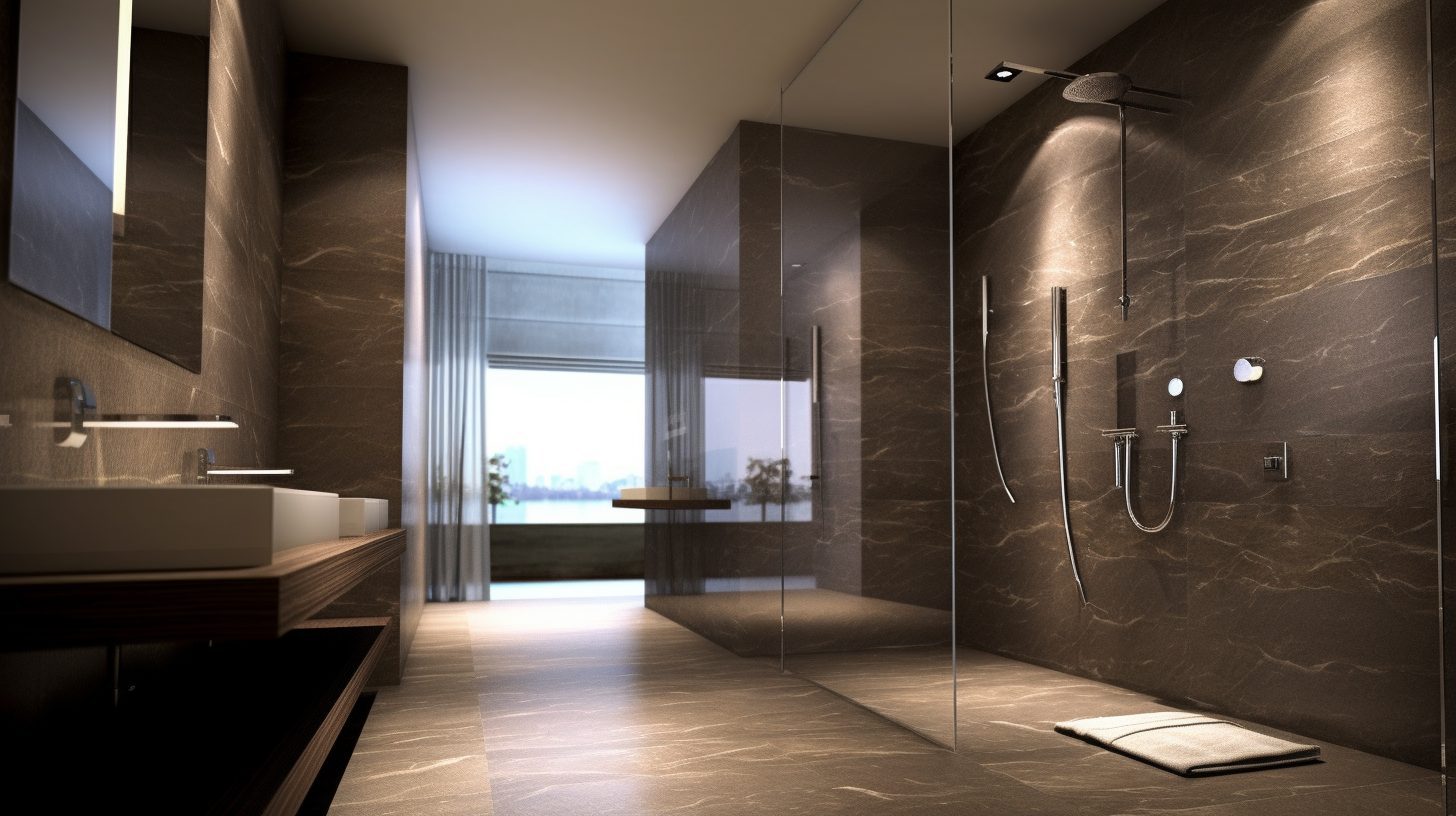 Dark Luxury Wet Room | Plumb Point, Plymouth