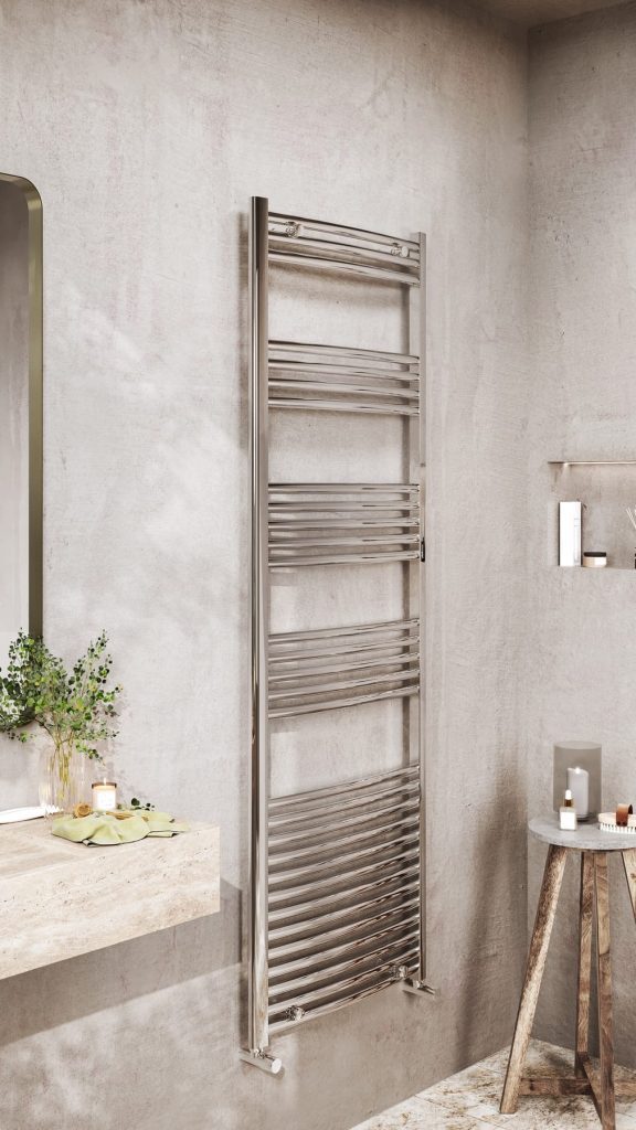 Aqualla Orlean Curve Towel Warmer Nigel Fryer | Plumb Point, Plymouth