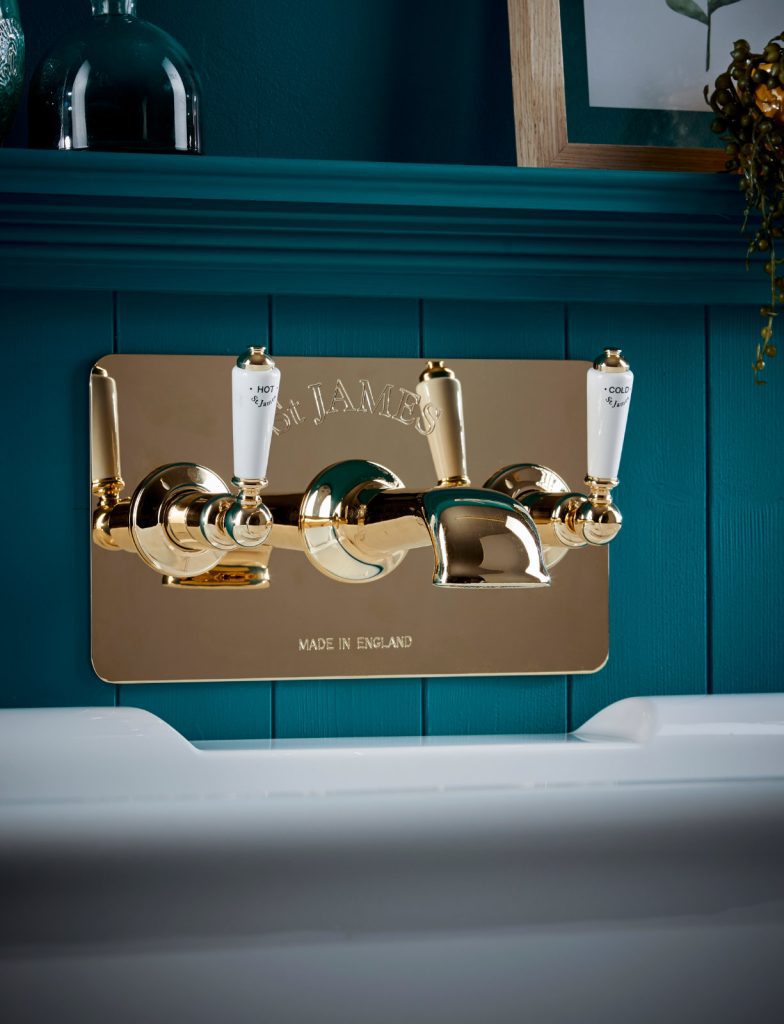 Marflow St James Antique Gold Bath Taps | Plumb Point, Plymouth