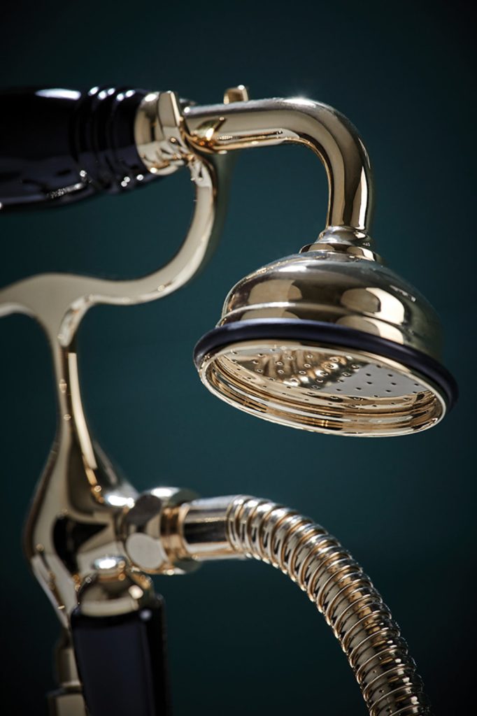 Marflow St James Antique Gold Shower Head | Plumb Point, Plymouth