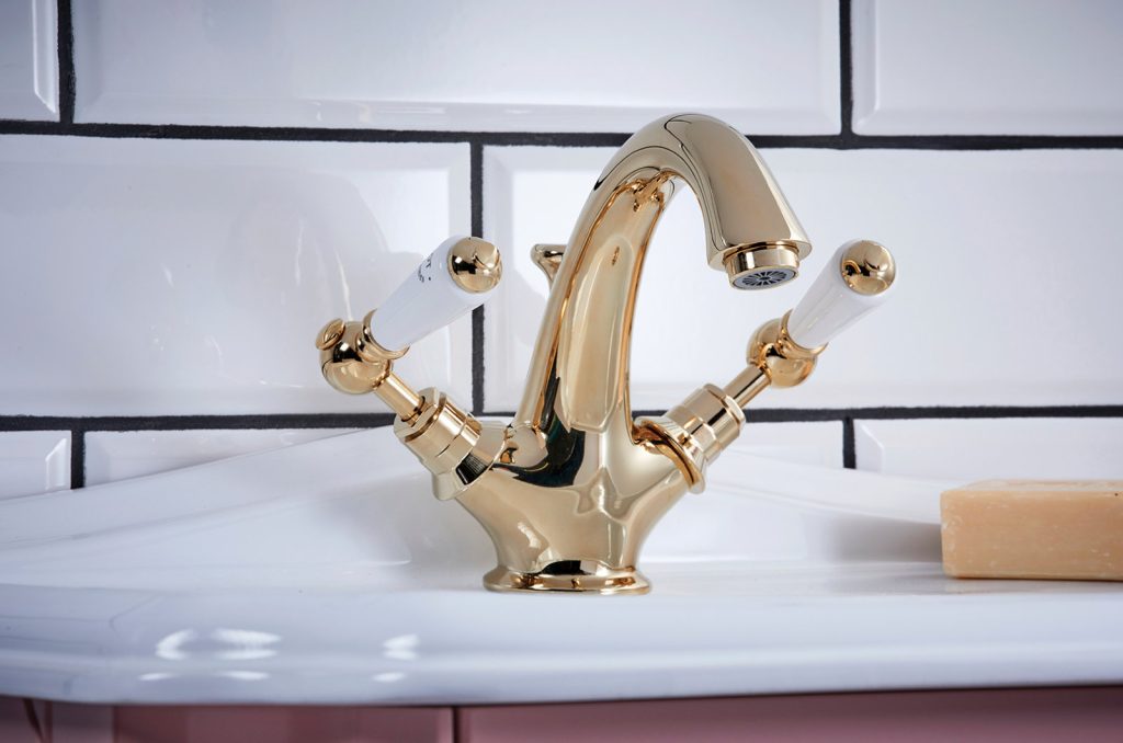 Marflow St James Antique Gold Traditional Basin Tap | Plumb Point, Plymouth