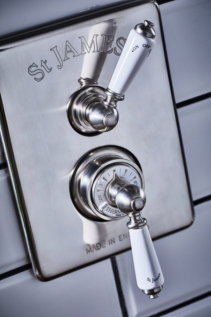 Marflow St James Brushed Nickel Shower Dials | Plumb Point, Plymouth
