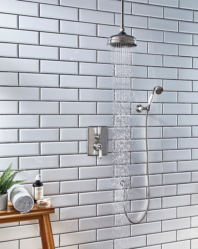 Marflow St James Brushed Nickel Shower System | Plumb Point, Plymouth