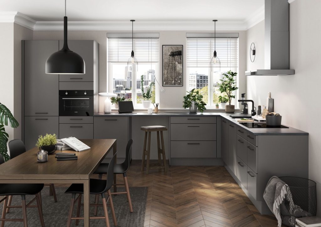 Bauformat Grey L Shaped Kitchen | London Koncepts, Balham