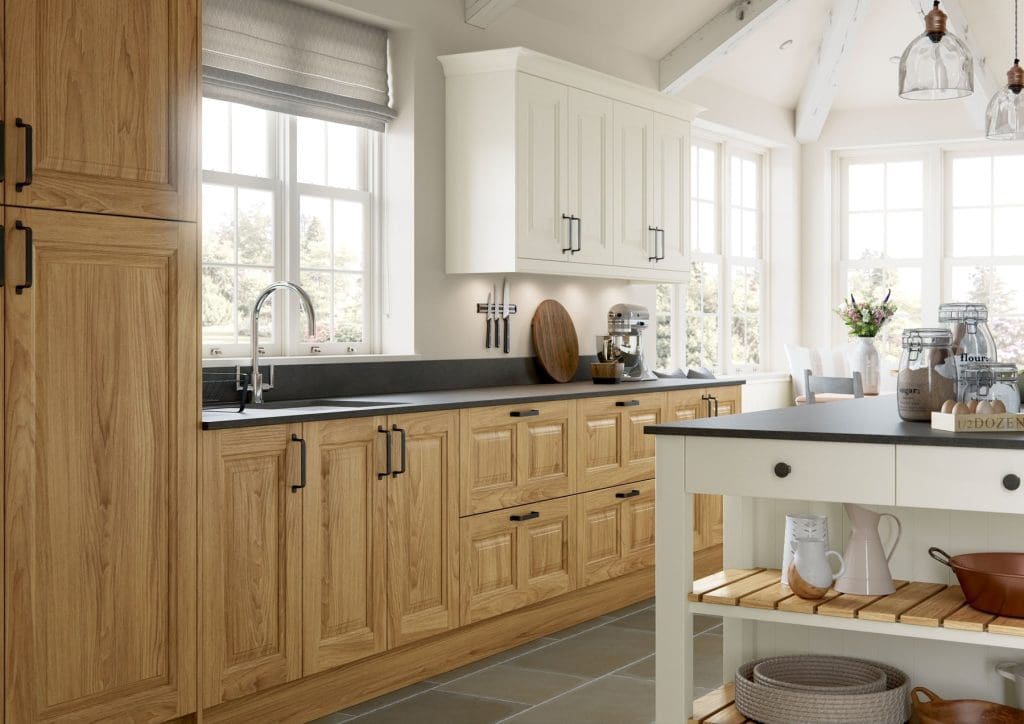 Jefferson Light Oak And Ivory Shaker Kitchen 1 | Atelier Kuchen, Wimbledon