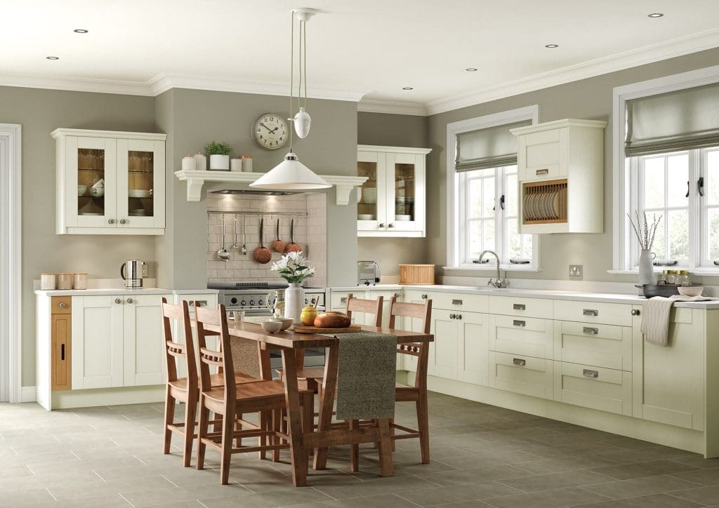 Kensington Ivory L Shaped Kitchen 1 | Atelier Kuchen, Wimbledon