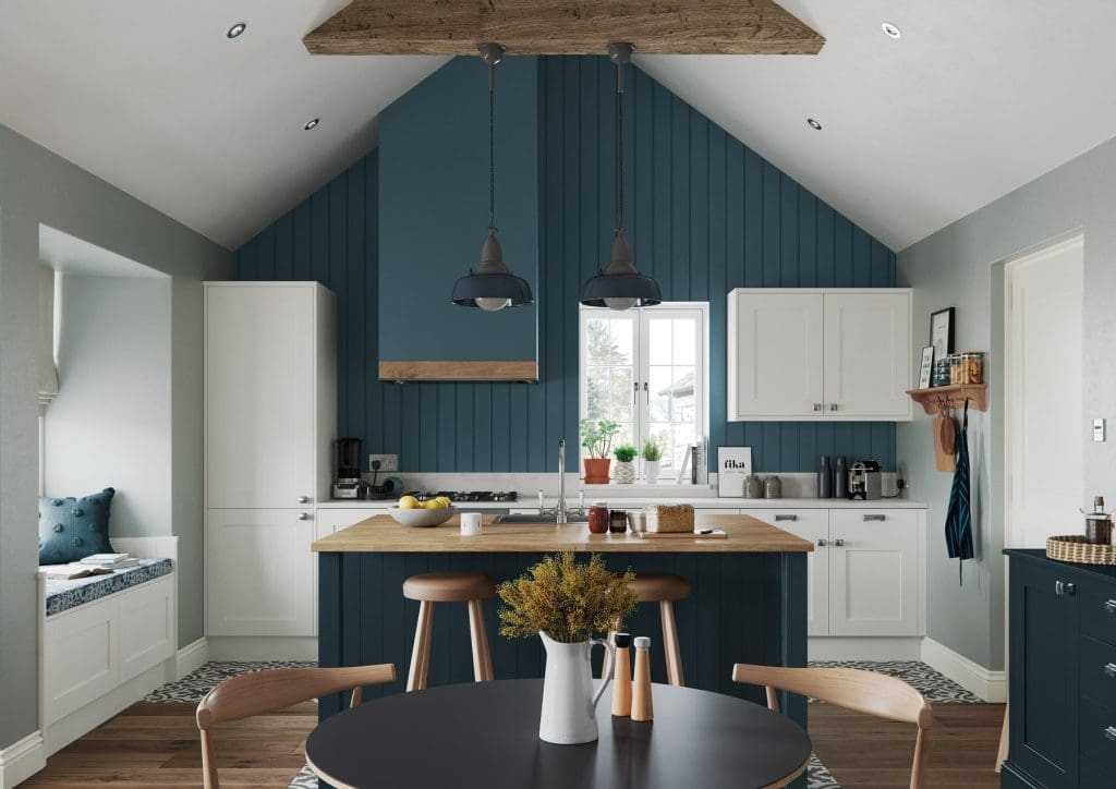 Madison Porcelain And Marine Open Plan Kitchen | Atelier Kuchen, Wimbledon