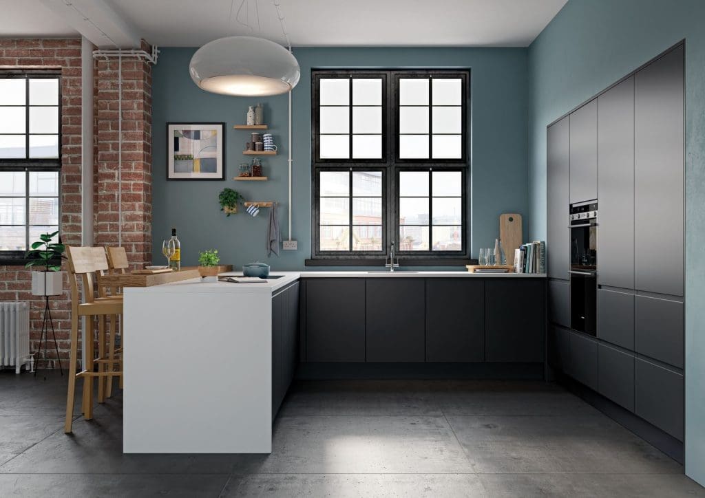 Strada Matte Graphite U Shaped Kitchen | Atelier Kuchen, Wimbledon