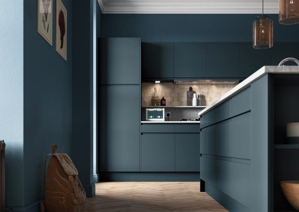 Strada Matte Marine Kitchen | Atelier Kuchen, Wimbledon