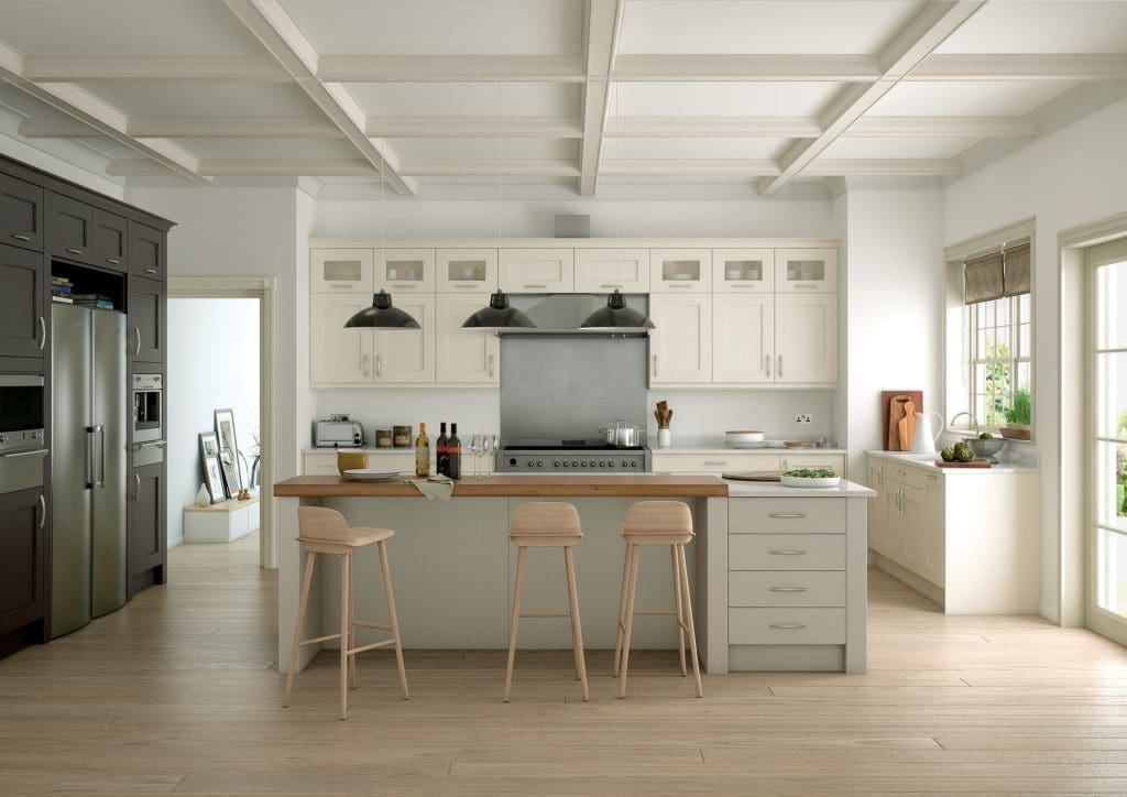 Wakefield Ivory Stone And Lava Kitchen With Island | Atelier Kuchen, Wimbledon