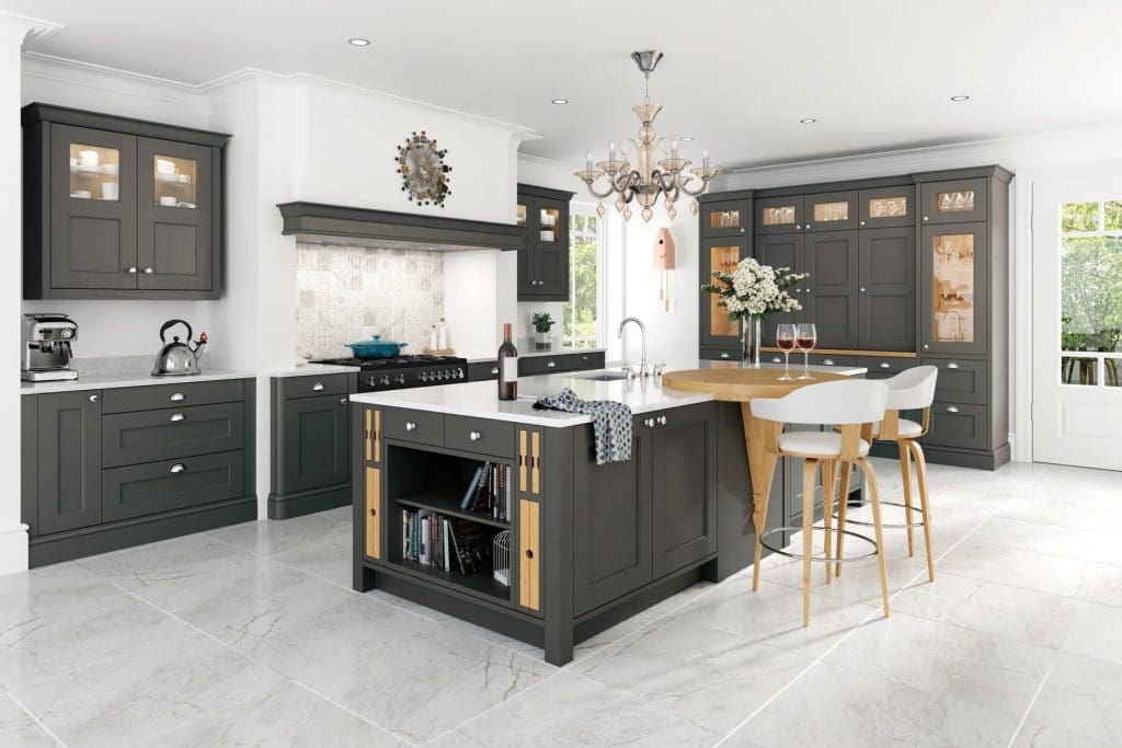 Wakefield Lava Shaker Kitchen With Island 1 | Atelier Kuchen, Wimbledon