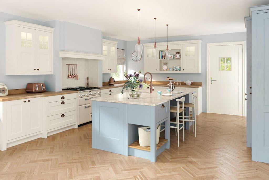 Wakefield Porcelain And Pantry Blue Shaker Kitchen 1 | Atelier Kuchen, Wimbledon