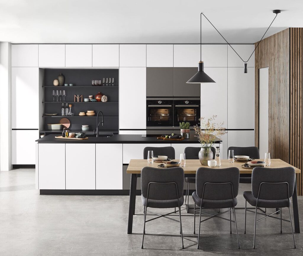 Nobilia Modern Matt White Handleless Kitchen 1 | Joshua Donald Kitchens, Dunstable